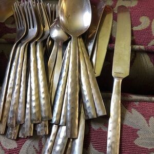 Vintage gold tone flatware